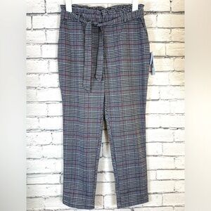 JustFab Plaid High Waisted Pants Trousers size Medium